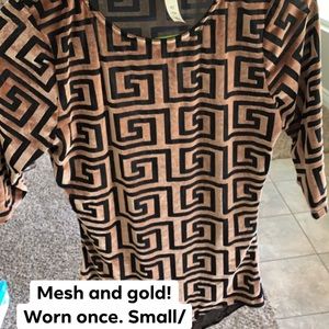Gold & black body suit